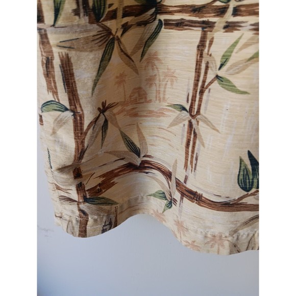 Ron Chereskin Hawaiian Shirt Washable Silk Tan Bamboo Design Size XL - Picture 5 of 10